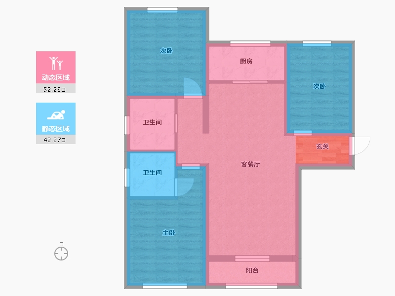 河北省-廊坊市-瑞嘉苑-83.91-户型库-动静分区