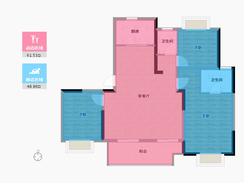 江苏省-常州市-云禧-100.00-户型库-动静分区