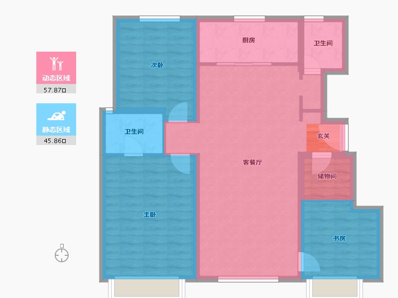 天津-天津市-运河半岛-93.21-户型库-动静分区