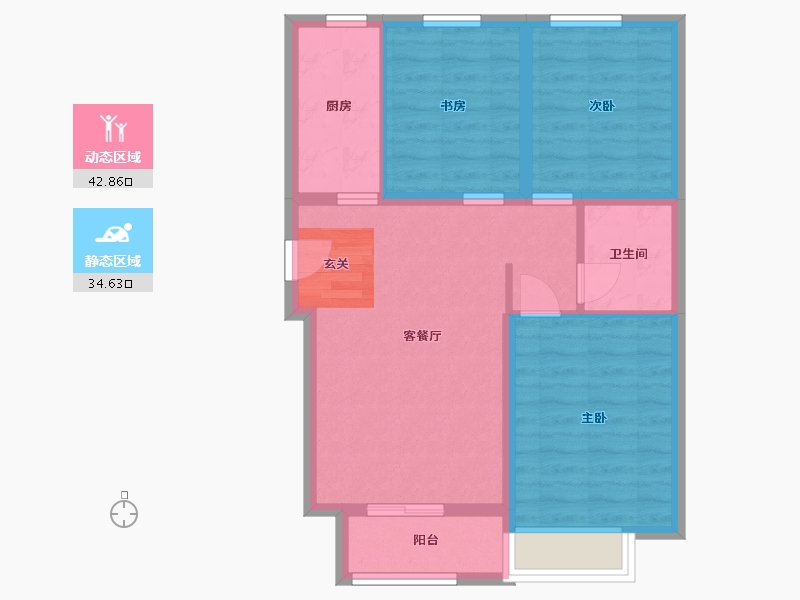 河北省-廊坊市-瑞嘉苑-69.01-户型库-动静分区