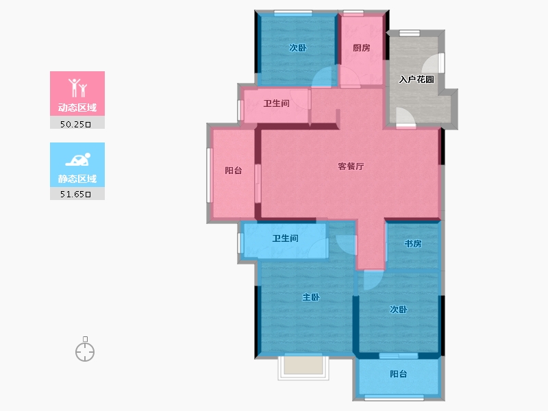 安徽省-蚌埠市-蚌埠碧桂园-98.00-户型库-动静分区