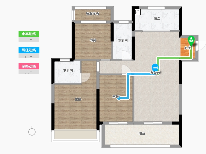 安徽省-亳州市-绿地・新里玉晖公馆-97.59-户型库-动静线