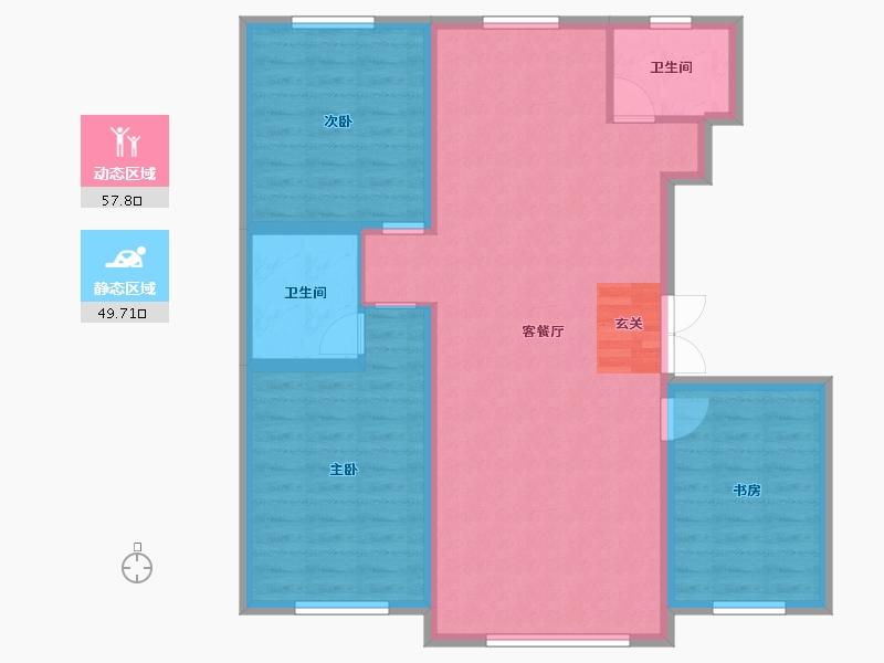 吉林省-长春市-乾宇城-97.47-户型库-动静分区