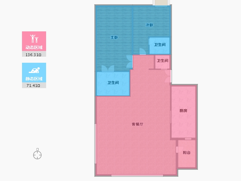 北京-北京市-金舆东华-195.51-户型库-动静分区