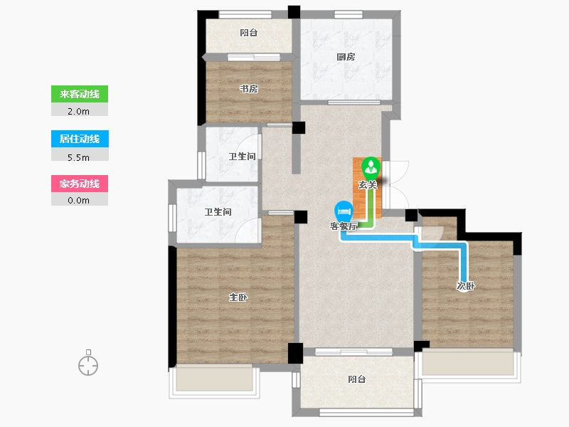 浙江省-衢州市-开化国金滨江一号-81.53-户型库-动静线