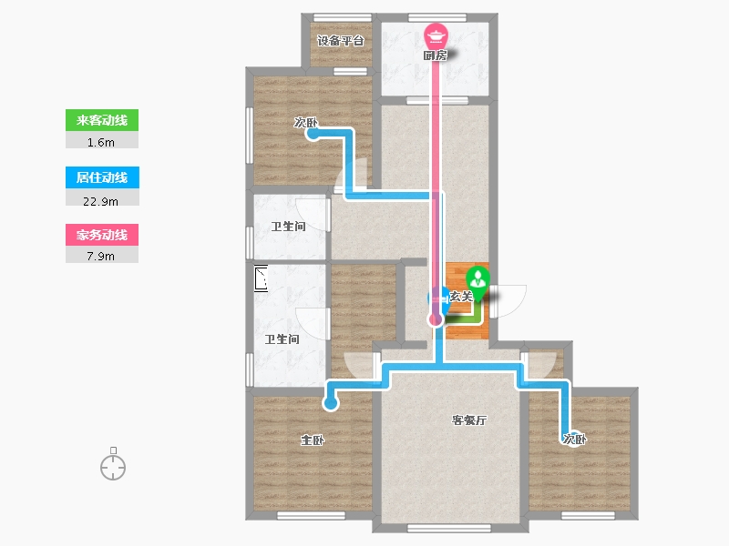 天津-天津市-宾西路5号-116.00-户型库-动静线