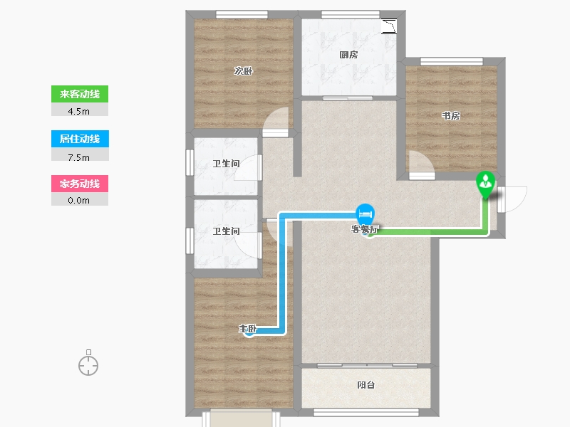 甘肃省-天水市-天宝名都-87.53-户型库-动静线