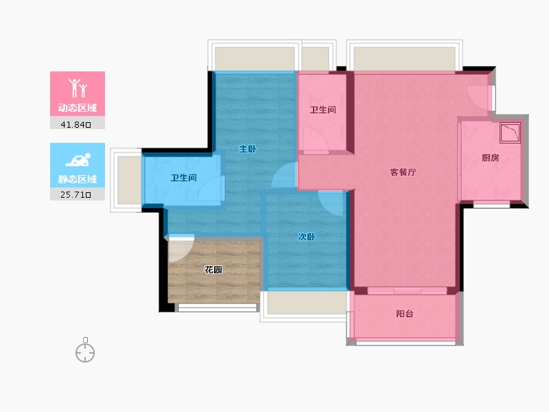 广东省-深圳市-特发天鹅湖畔-65.60-户型库-动静分区