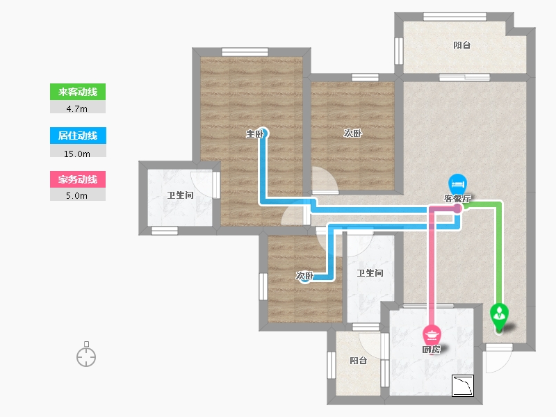 四川省-南充市-鸿通公园1988天著-78.74-户型库-动静线