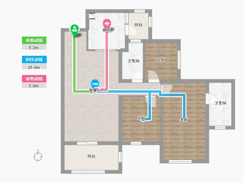 四川省-南充市-鸿通伴山半岛-91.82-户型库-动静线