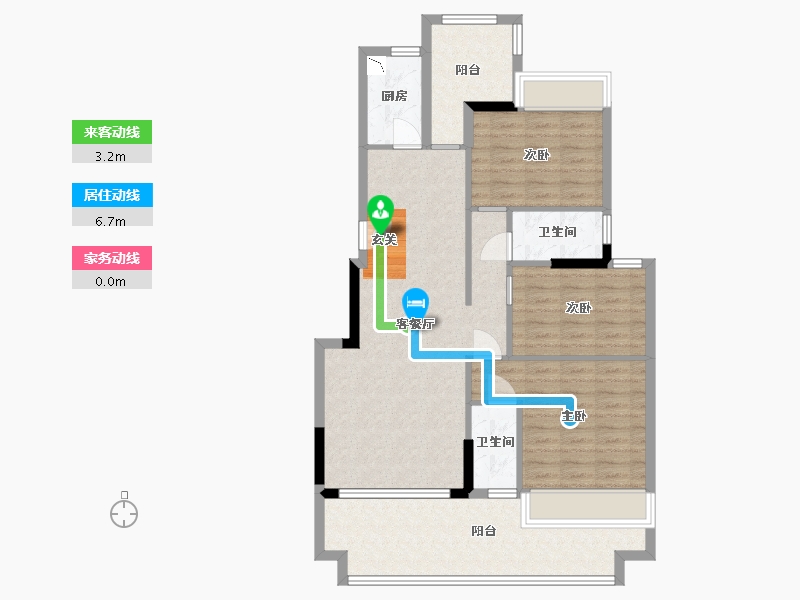 海南省-三亚市-海棠湾8号温泉公馆-101.84-户型库-动静线