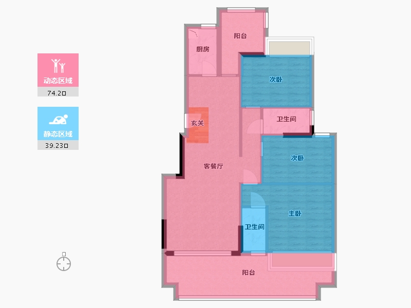 海南省-三亚市-海棠湾8号温泉公馆-101.84-户型库-动静分区