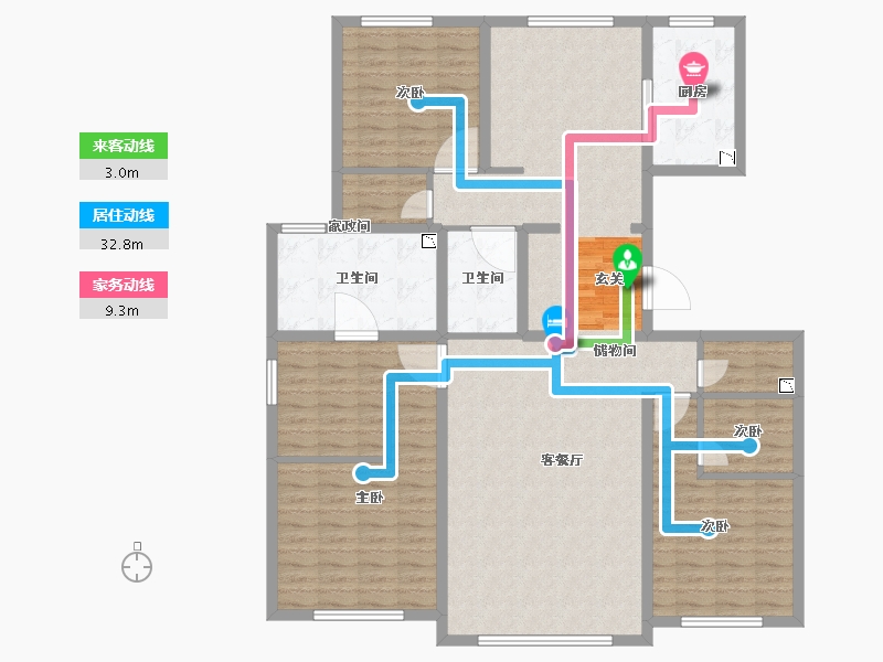 天津-天津市-宾西路5号-144.00-户型库-动静线