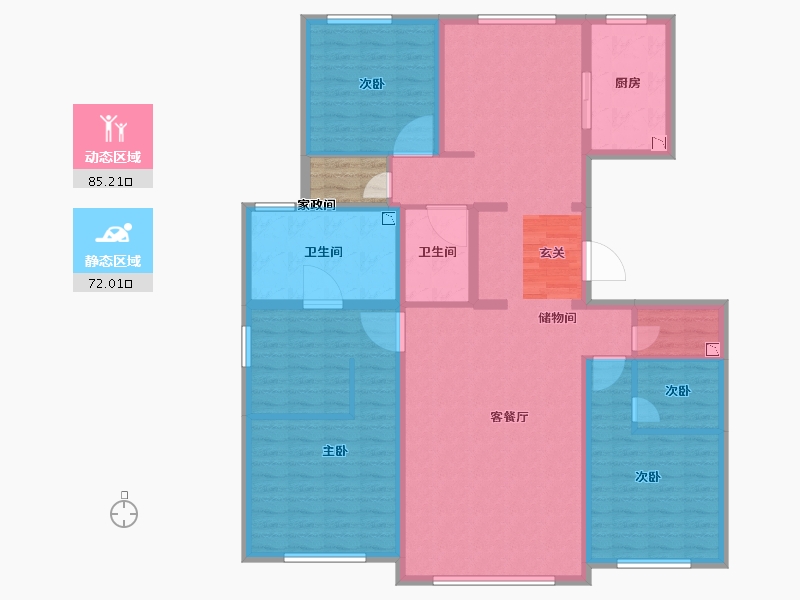 天津-天津市-宾西路5号-144.00-户型库-动静分区