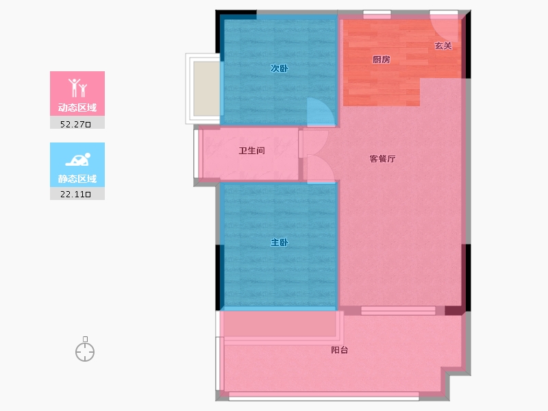 海南省-三亚市-海棠湾8号温泉公馆-67.75-户型库-动静分区