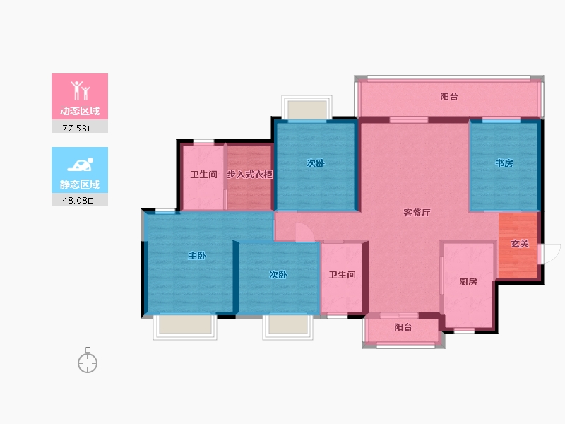 广西壮族自治区-钦州市-绿地交投中央公园-112.62-户型库-动静分区