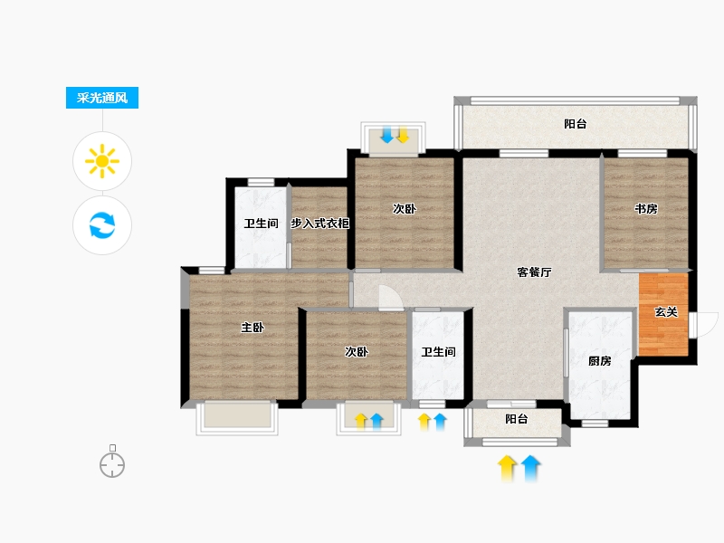 广西壮族自治区-钦州市-绿地交投中央公园-112.62-户型库-采光通风