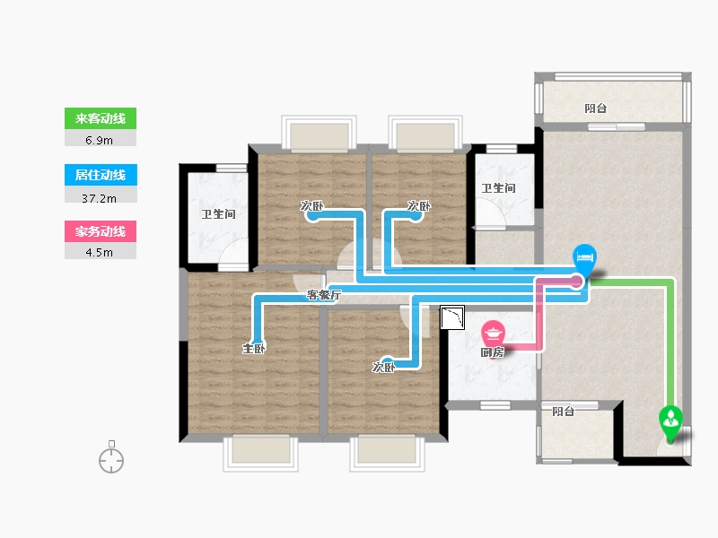 四川省-成都市-华润置地时代之城-114.40-户型库-动静线