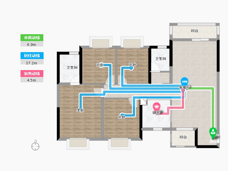 四川省-成都市-华润置地时代之城-114.40-户型库-动静线