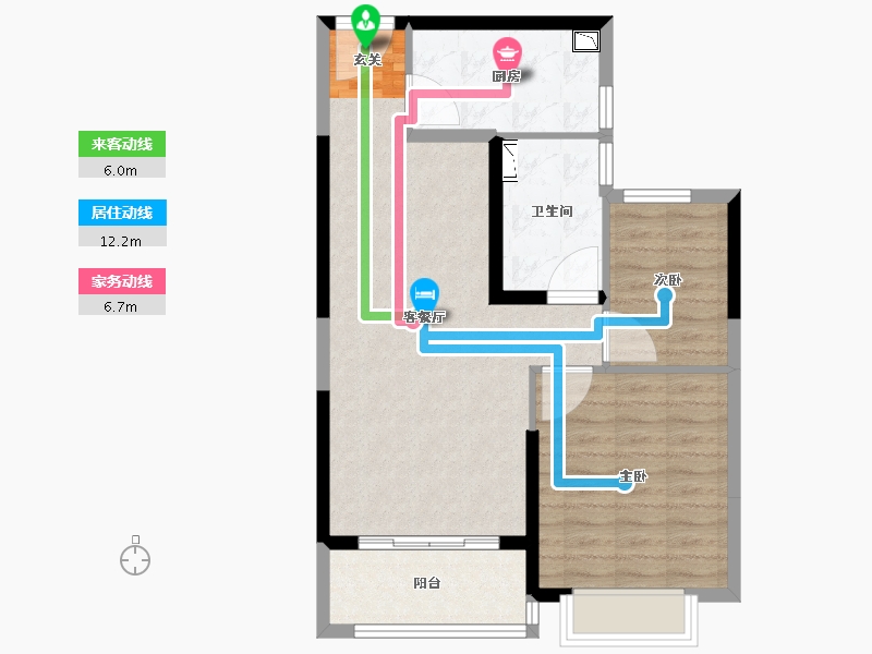 广西壮族自治区-北海市-北海恒大御景半岛三期御景湾-68.80-户型库-动静线