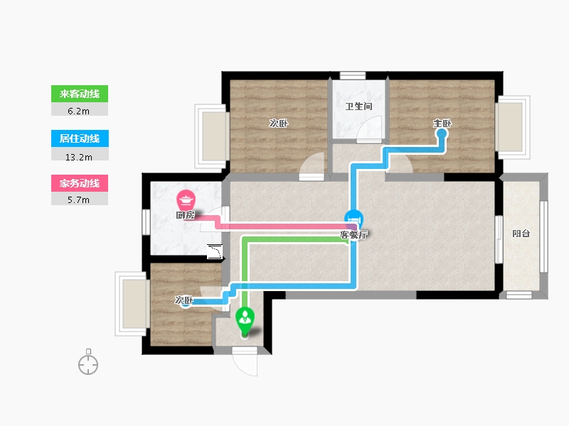 云南省-昆明市-北科建・春城大观-70.33-户型库-动静线