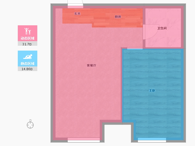 陕西省-西安市-隆基泰和铂悦山铂寓-42.40-户型库-动静分区