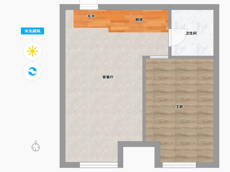 陕西省-西安市-隆基泰和铂悦山铂寓-42.40-户型库-采光通风