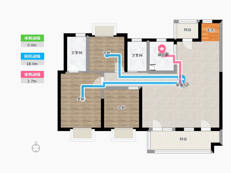 湖北省-宜昌市-长江广场-98.69-户型库-动静线