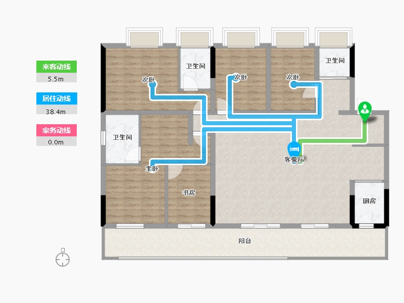 四川省-雅安市-承晟天悦府-152.19-户型库-动静线