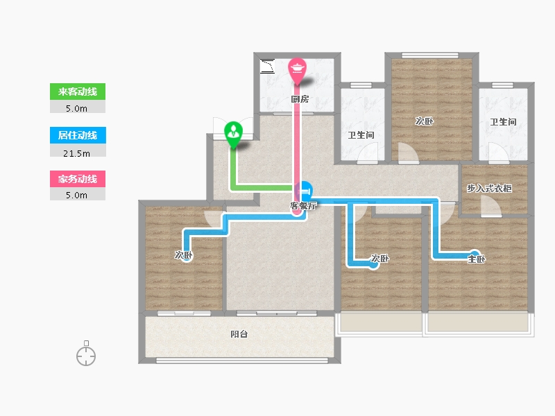 浙江省-温州市-华鸿大发瑞祥壹号-135.20-户型库-动静线