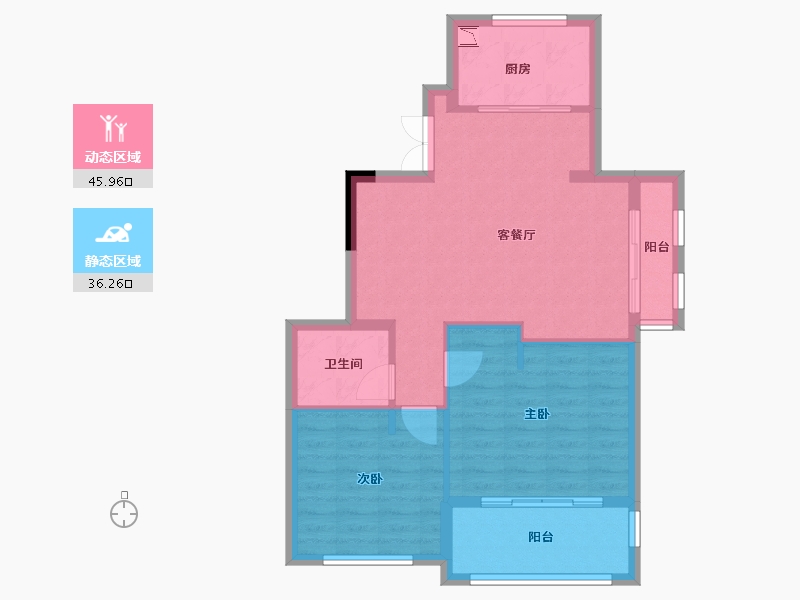 浙江省-温州市-多弗绿城江心明月-74.40-户型库-动静分区