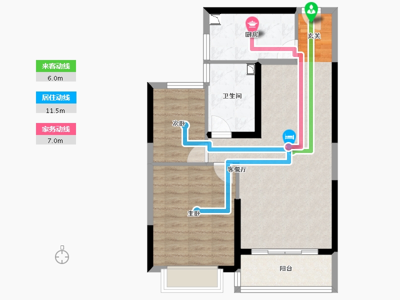 广西壮族自治区-北海市-北海恒大御景半岛三期御景湾-67.75-户型库-动静线