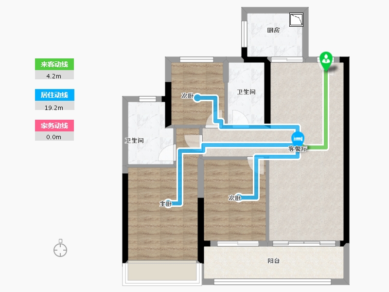 浙江省-温州市-德信大发麓湖湾-79.20-户型库-动静线