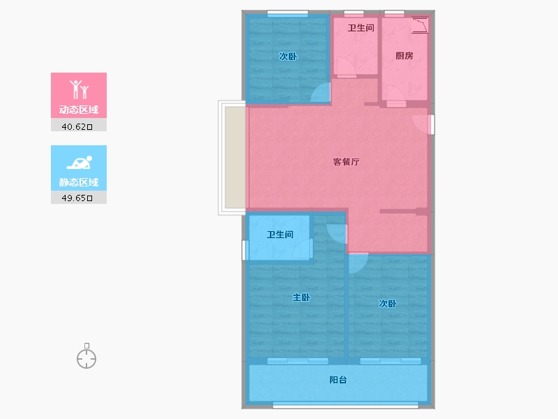 浙江省-温州市-宏地祝成学府壹号-80.80-户型库-动静分区