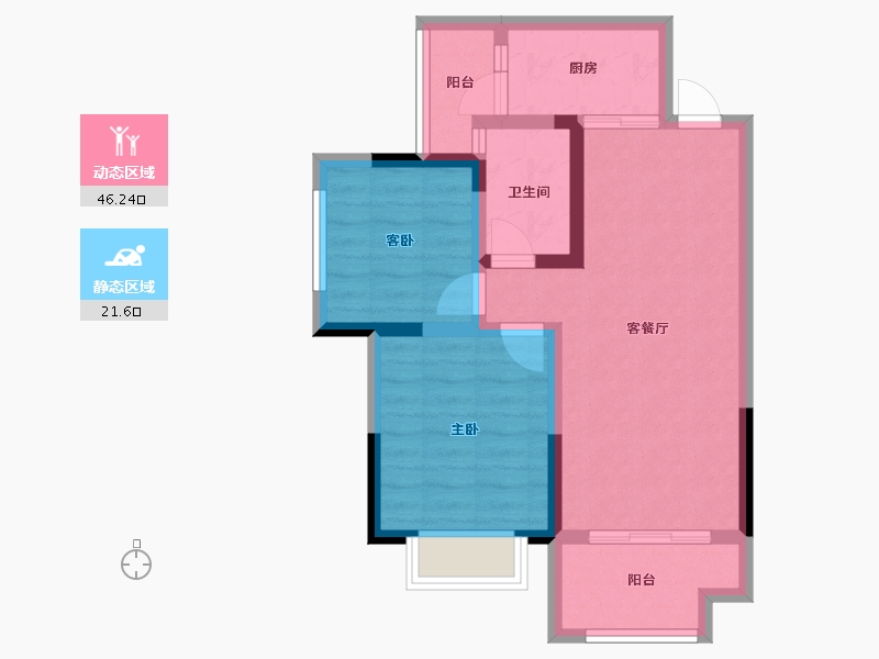 四川省-眉山市-武阳倾城-59.53-户型库-动静分区