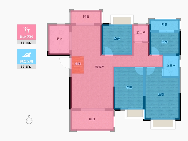 湖北省-随州市-御景天城-102.69-户型库-动静分区