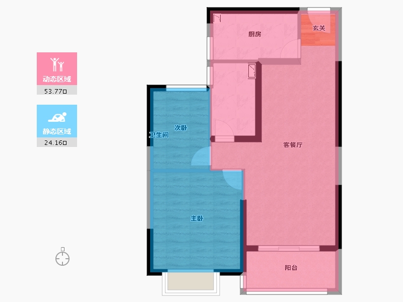 广西壮族自治区-北海市-北海恒大御景半岛三期御景湾-69.77-户型库-动静分区