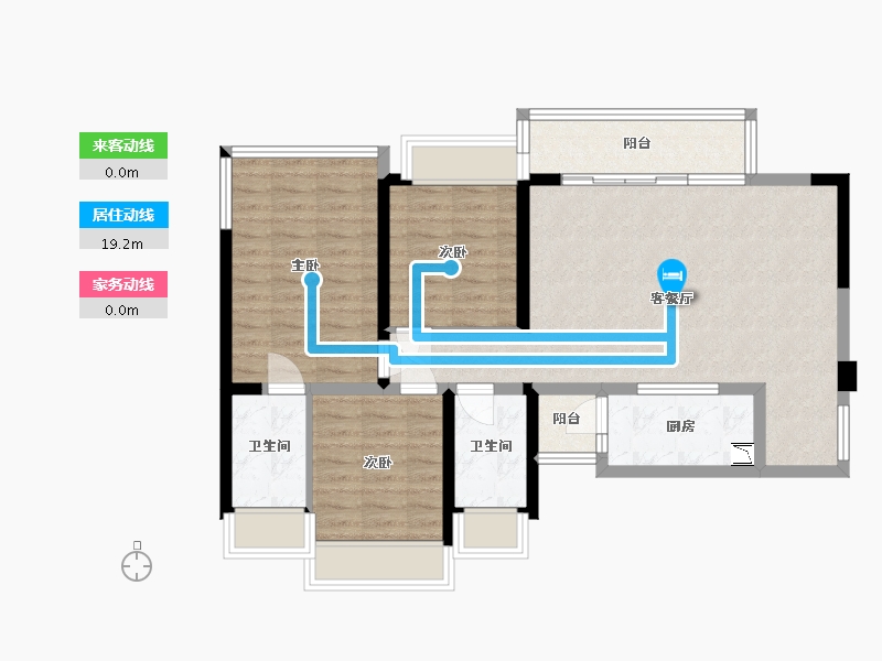 四川省-成都市-融创香璟台-89.01-户型库-动静线