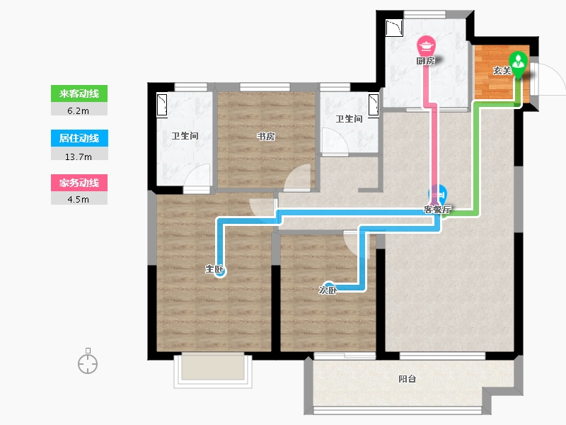 江苏省-徐州市-中南水利中山府-95.21-户型库-动静线