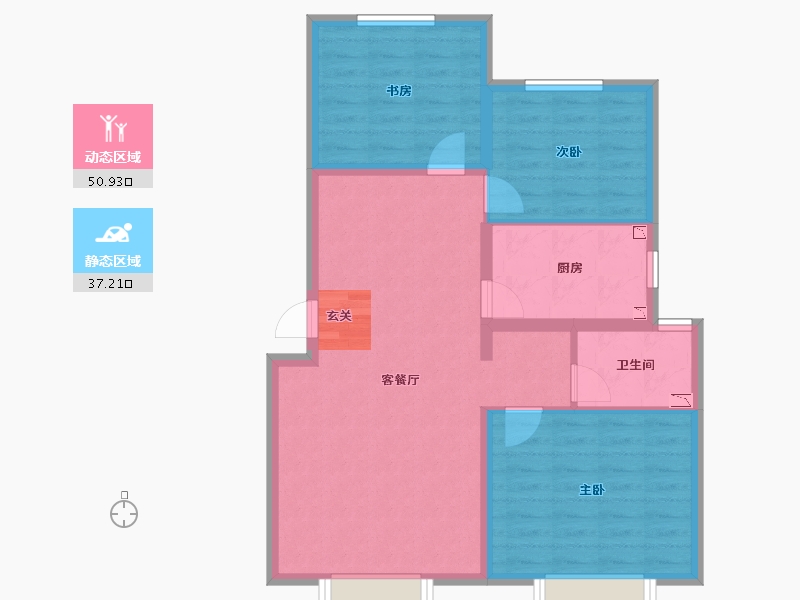 天津-天津市-世纪公馆-78.87-户型库-动静分区