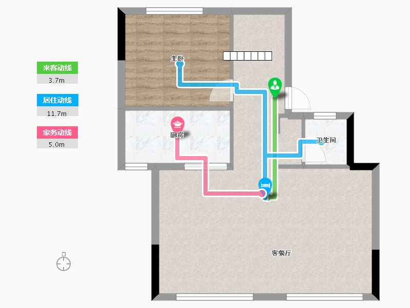 四川省-成都市-花样年大溪谷-66.22-户型库-动静线