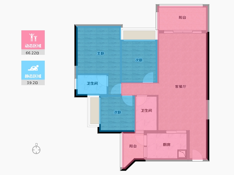 广东省-广州市-新鸿基・御华园-94.50-户型库-动静分区