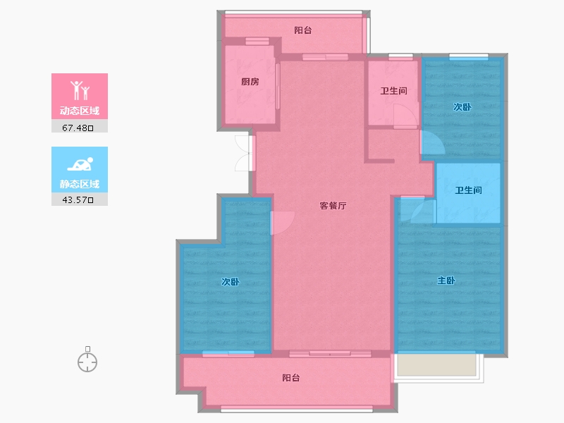 安徽省-黄山市-诚瑞江苑-100.20-户型库-动静分区