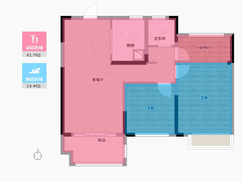 安徽省-阜阳市-金科城-80.81-户型库-动静分区