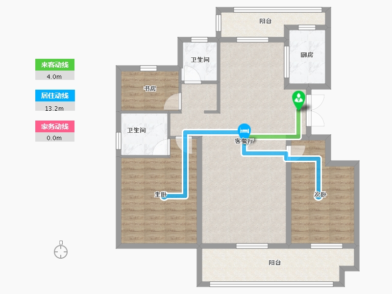 安徽省-黄山市-诚瑞江苑-102.87-户型库-动静线