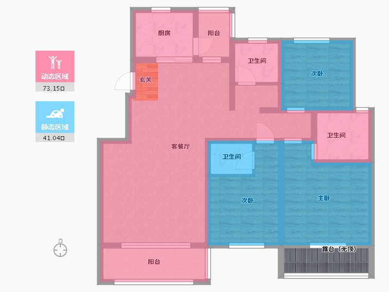 河南省-濮阳市-乐享文博苑-105.60-户型库-动静分区