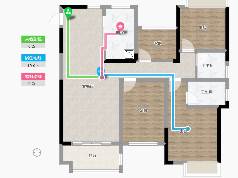 安徽省-阜阳市-金科城-101.60-户型库-动静线