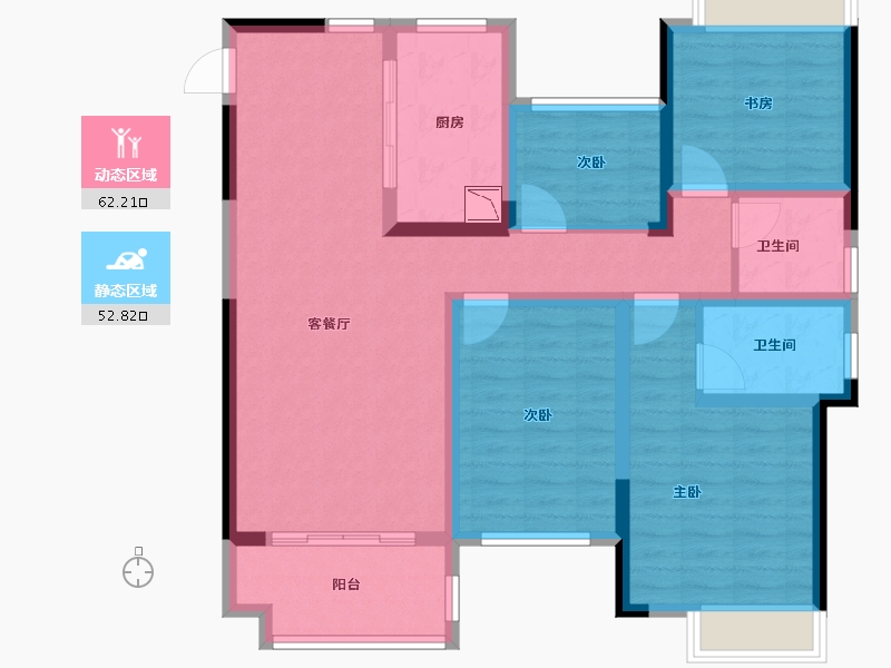 安徽省-阜阳市-金科城-101.60-户型库-动静分区