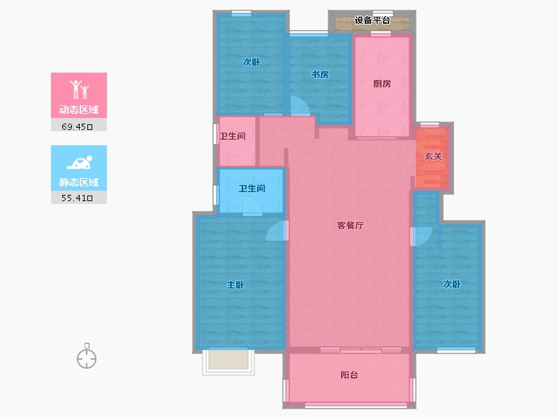 江西省-南昌市-新城公馆-113.60-户型库-动静分区