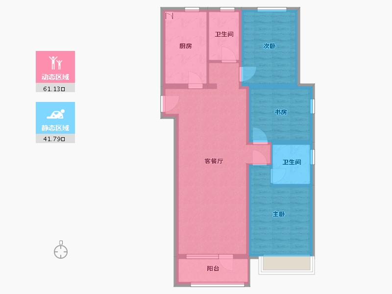 山东省-潍坊市-融创融公馆-91.58-户型库-动静分区